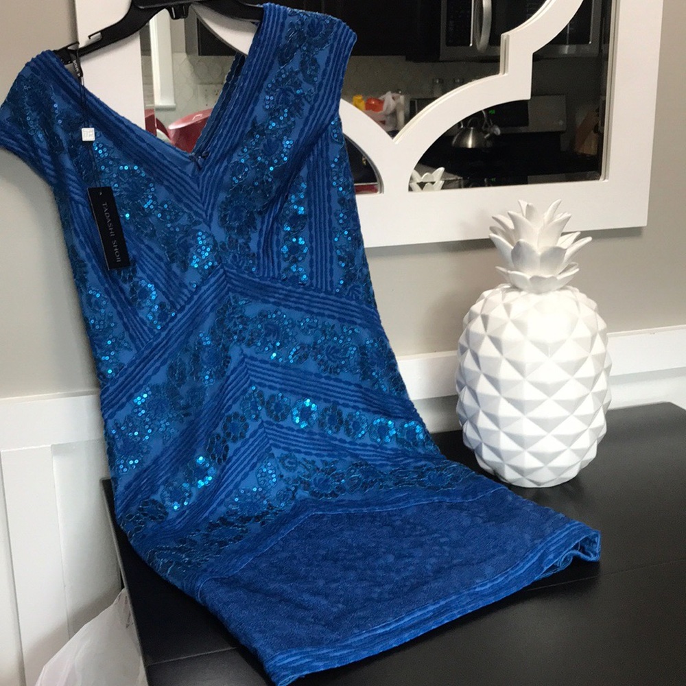 Tadashi Shoji sequined cocktail dress